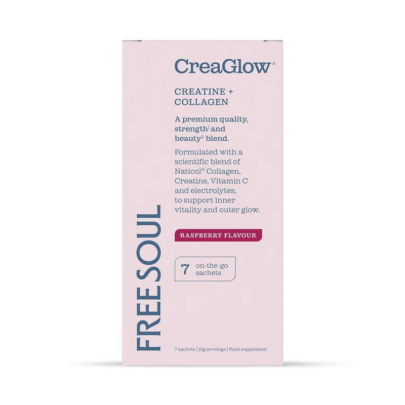Free Soul CreaGlow raspberry supplement 7 sachets, UK version