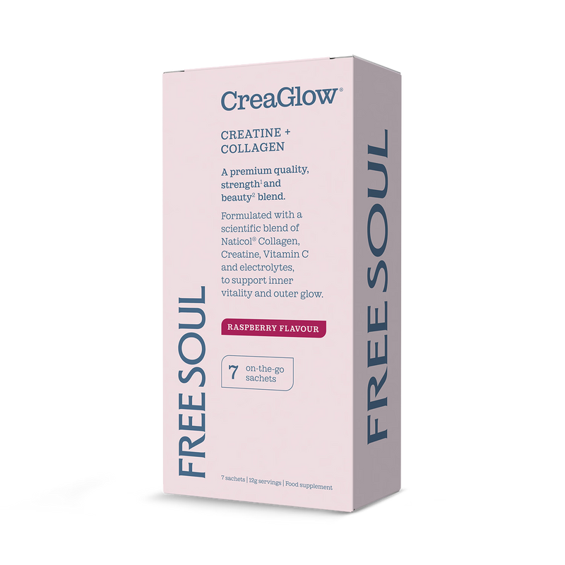 Free Soul CreaGlow raspberry supplement 7 sachets, UK version