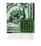 Dolce&Gabbana Casa cashmere Verde Maiolica fringe throw 140cm x 180cm - British product