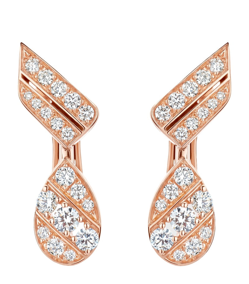 Chaumet Joséphine Aigrette earrings rose gold diamonds - British product