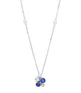 Harrods Boodles Platinum, Diamond and Sapphire Raindance Necklace with 45cm Chain- Buy online at McGrocer
