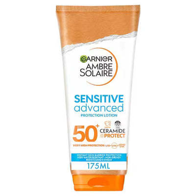 Superdrug Garnier Ambre Solaire Sensitive Sun Cream SPF50+ 175ml- Buy online at McGrocer