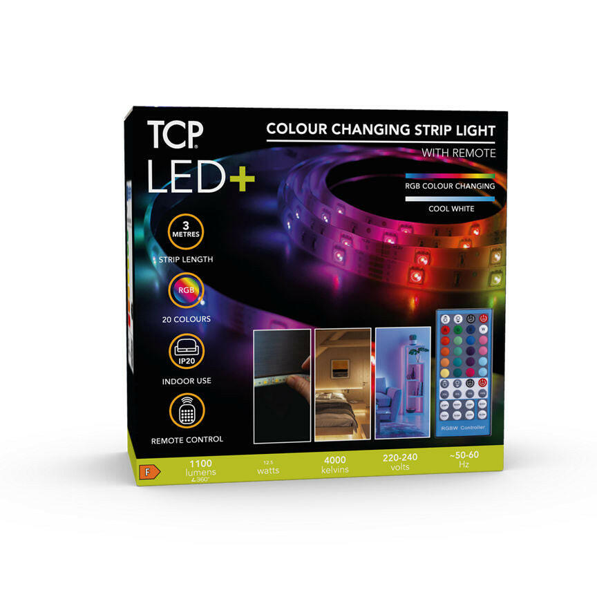 TCP Colour Changing Tape Light - 3 Metres General Household ASDA