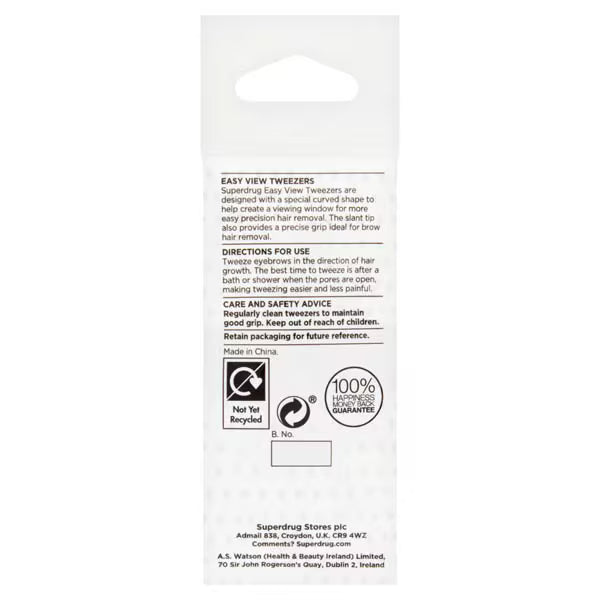 Superdrug Easy View tweezers slant tip (British brand)