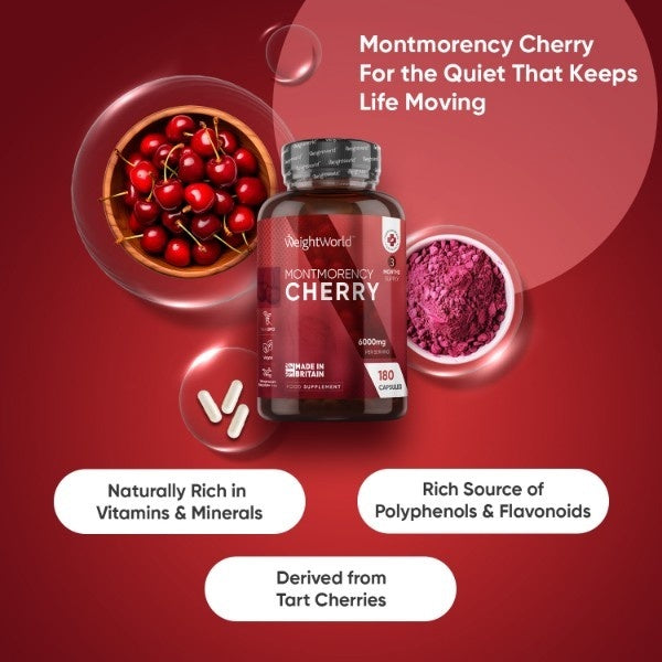 WeightWorld Montmorency Cherry 6000mg capsules - British product