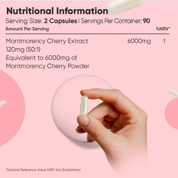 WeightWorld Montmorency Cherry 6000mg capsules - British product