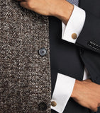 Giorgio Armani bronze-finish sterling silver cufflinks - British product