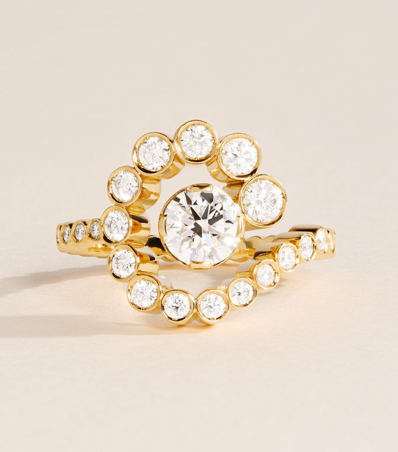 Sophie Bille Brahe yellow gold diamond ring (British brand)
