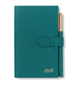 Agenda Smythson Panama en cuir 2026 avec crayon
