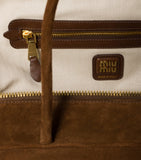 Miu Miu suede Beau top-handle bag in goat skin - British product