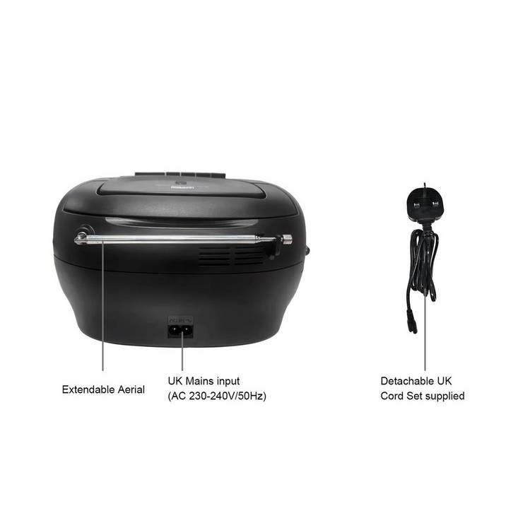 Bush portable CD boombox with FM radio and cassette recorder (British brand)