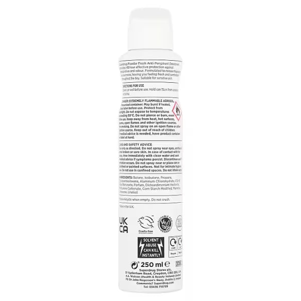 Superdrug Sensitive Antiperspirant Deodorant 250ml (British brand)
