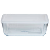 Pyrex set of 2 glass roasters with plastic lids, UK version