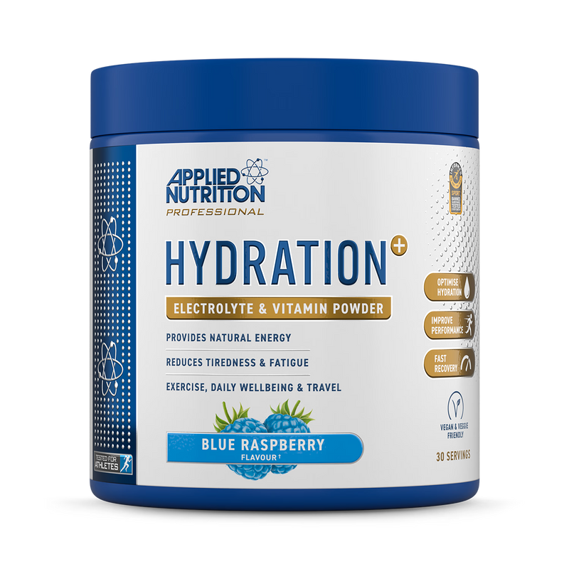 Applied Nutrition Hydration+ powder blue raspberry, UK version