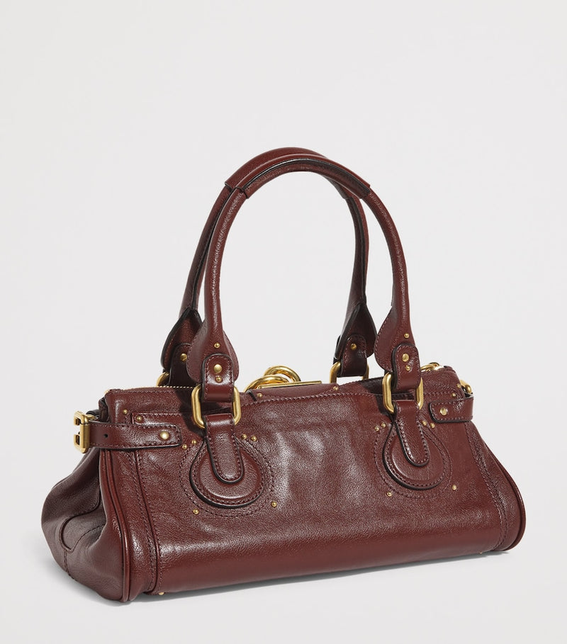 Chloé Paddington top-handle bag leather padlock charm, imported from the UK