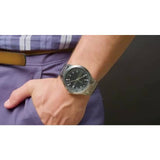 Armani Exchange men's silver stainless steel watch, imported from the UK