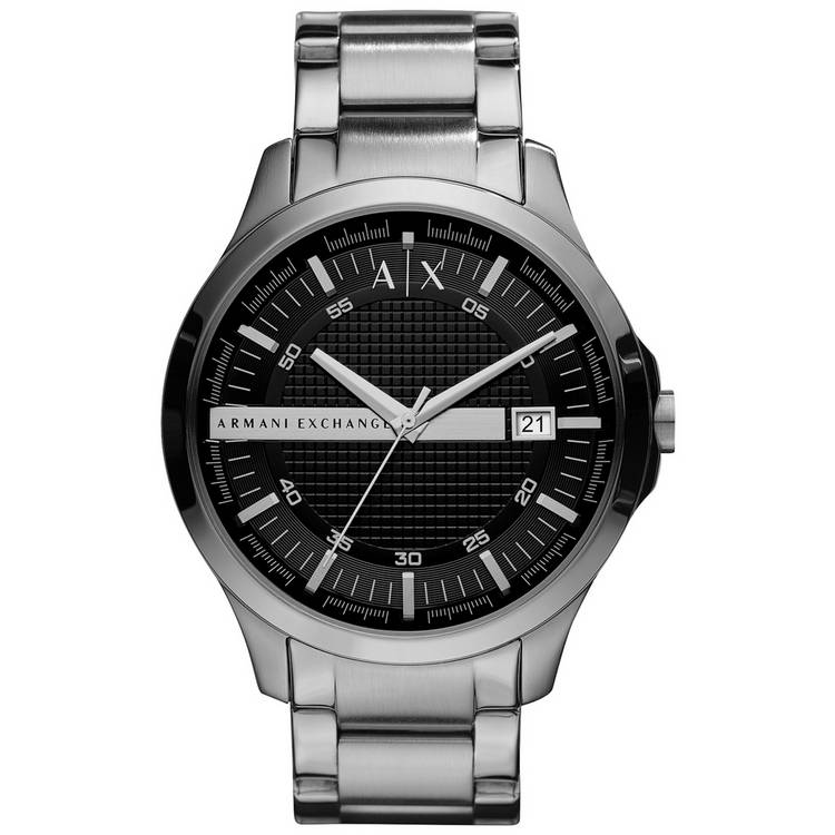 Armani Exchange men's silver stainless steel watch, imported from the UK