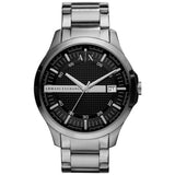 Armani Exchange men's silver stainless steel watch, imported from the UK