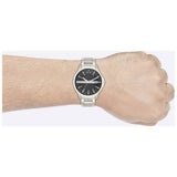 Armani Exchange men's silver stainless steel watch, imported from the UK