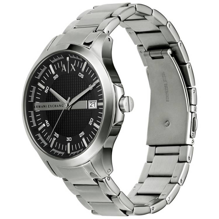 Armani Exchange men's silver stainless steel watch, imported from the UK