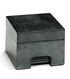 Handcrafted Silver Leaf Gloss Coasters, Set of 8