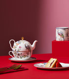 Wedgwood Fortune teapot set with teacup and saucer (British brand)