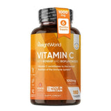 Superdrug WeightWorld Vitamin C 1000mg Tablets with Rosehips and Bioflavonoids 180 Tablets- Buy online at McGrocer