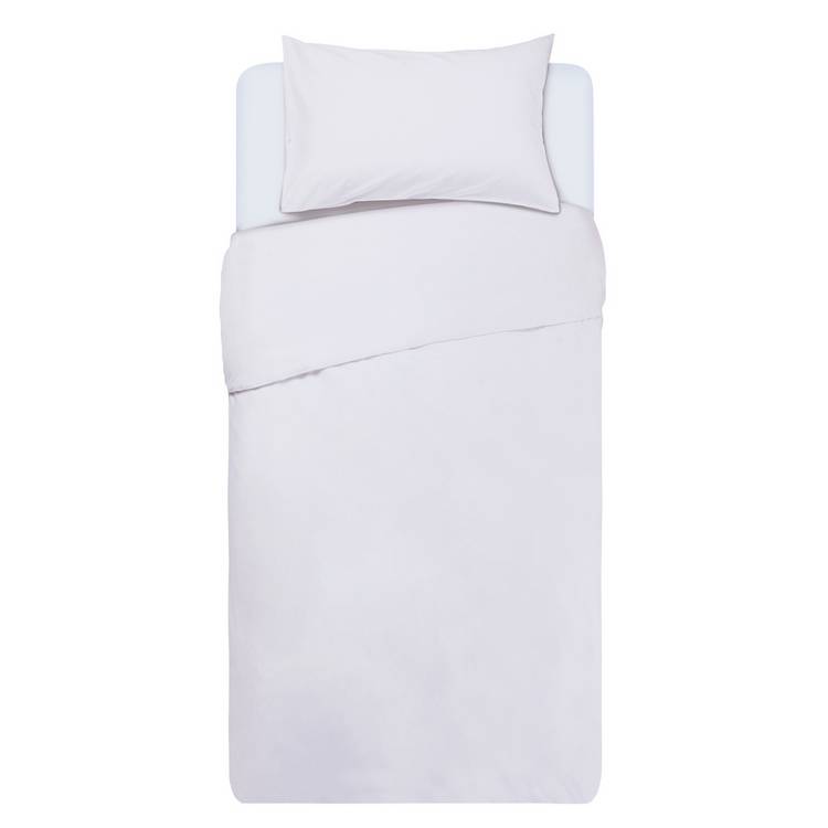 Habitat Easycare plain white bedding set single (British brand)