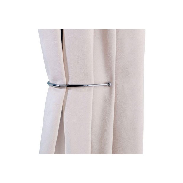 Argos Home chrome J-shaped curtain holdbacks 20cm, UK version