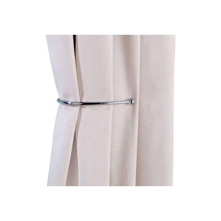 Argos Home chrome J-shaped curtain holdbacks 20cm, UK version