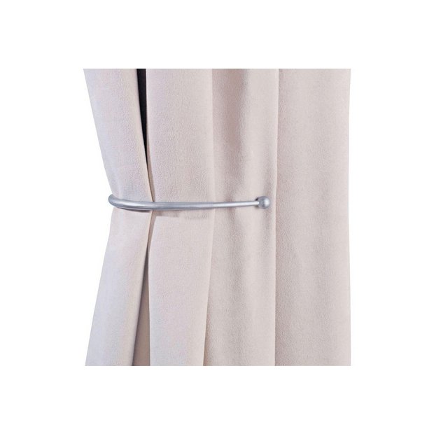 Argos Home J-shaped curtain holdbacks silver 20cm, imported from the UK