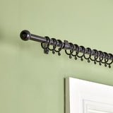 Argos Home black extendable curtain pole 110-200cm, UK version