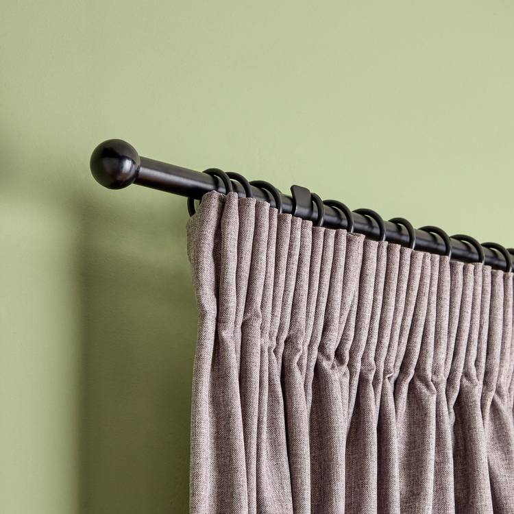 Argos Home black extendable curtain pole 110-200cm, UK version