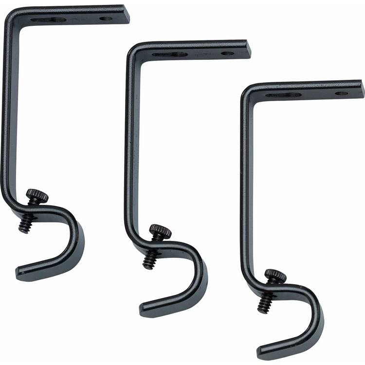 Argos Home black extendable curtain pole 110-200cm, UK version