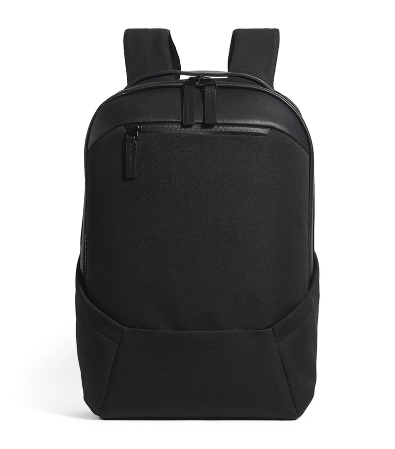 Sleek Backpack with Carbon Fibre Accents and USB Port, 43cm x 30.5cm x 14cm