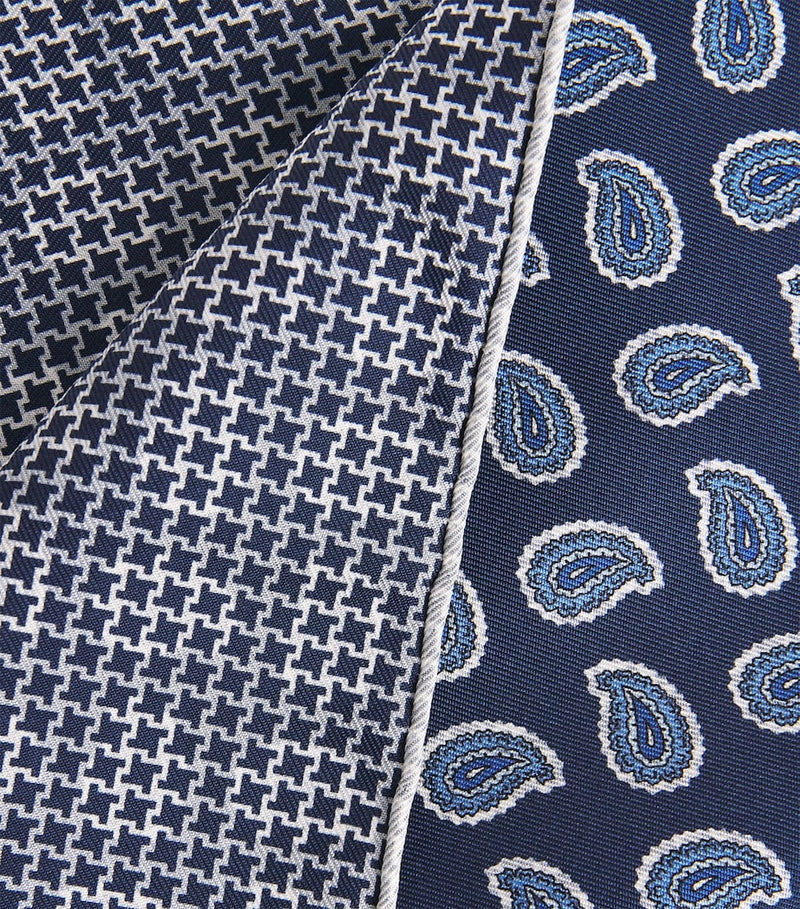 Isaia paisley print pocket square 33cm (British brand)
