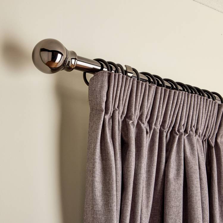 Argos Home black extendable curtain pole 110-300cm (British brand)