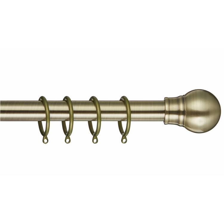 Argos Home brass extendable curtain pole 110cm-300cm - British product