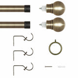 Argos Home brass extendable curtain pole 110cm-300cm - British product