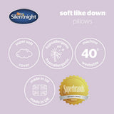 Silentnight soft like down pillow 2-pack (British brand)