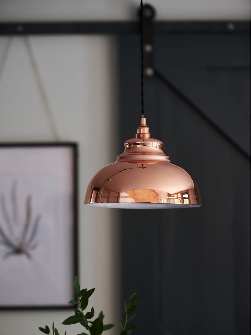 Copper Dixon pendant lamp shade easy fit 29cm, imported from the UK