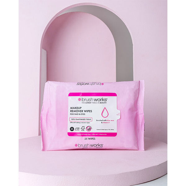 Brushworks makeup remover wipes 25 sheets - British product