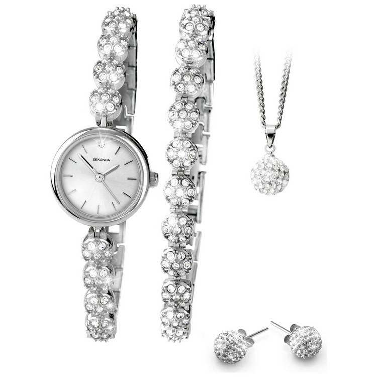 Sekonda ladies glitter watch set with jewellery, imported from the UK
