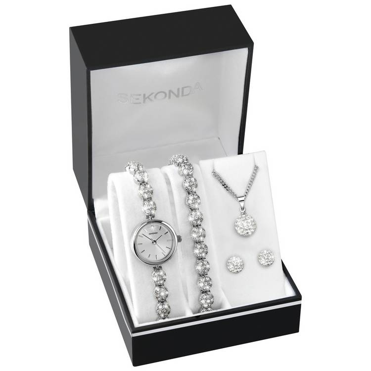 Sekonda ladies glitter watch set with jewellery, imported from the UK