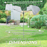 Vileda rotary outdoor washing line 40m, imported from the UK