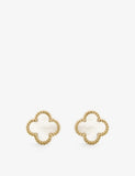 Van Cleef & Arpels Sweet Alhambra yellow gold mother-of-pearl earrings (British brand)