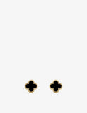 Van Cleef Alhambra gold onyx earrings, imported from the UK