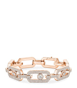 Harrods Messika So Move XL Pink Gold and Diamond Chain Bracelet 3.28ct- Buy online at McGrocer