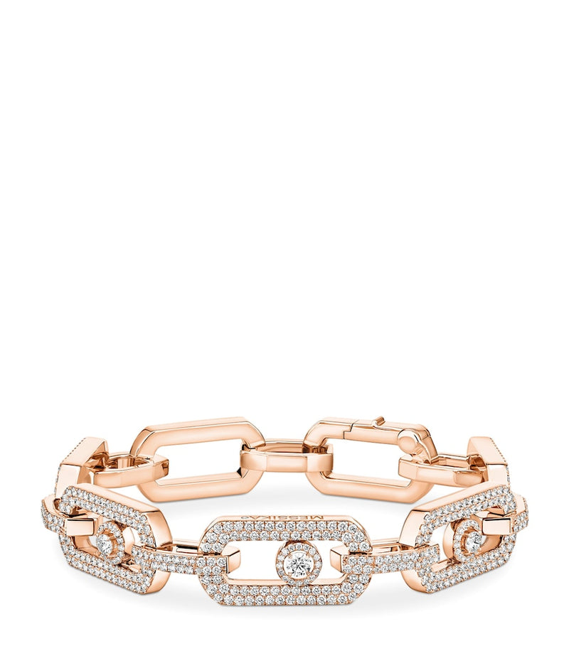 Messika So Move XL pink gold diamond bracelet - British product