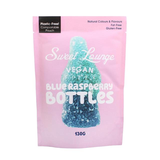 Sweet Lounge Vegan Fizzy Blue Raspberry Bottles 130g GOODS M&S